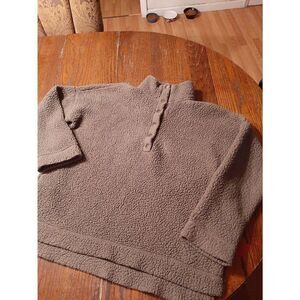 Small/Petite Aerie AEO Grey Long Sleeve Fleece Sherpa Pullover Sweater Shirt